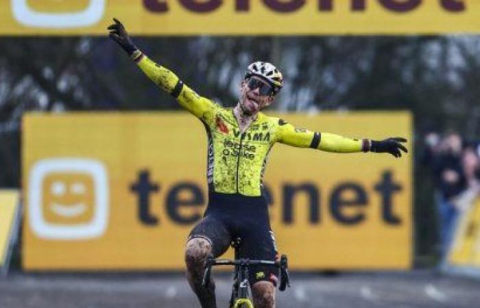 Van Aert signs his first success of the winter