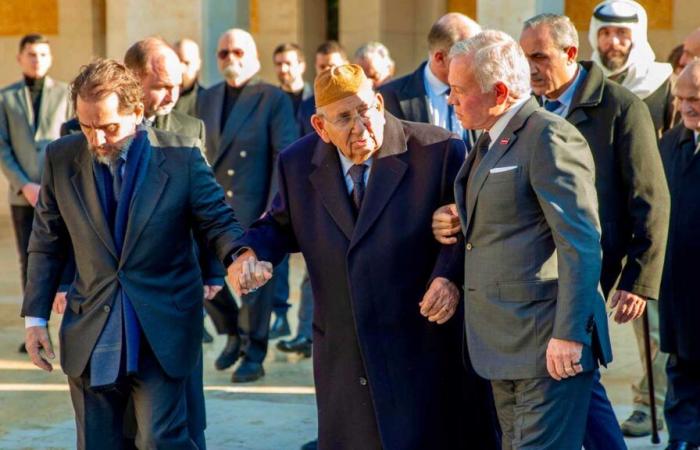 the royal family of Jordan at the funeral of Princess Majda Ra’ad