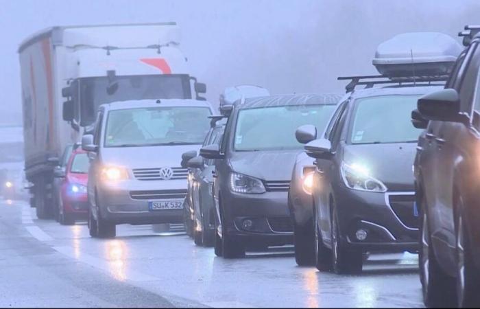 serial accidents on the A89 due to freezing rain