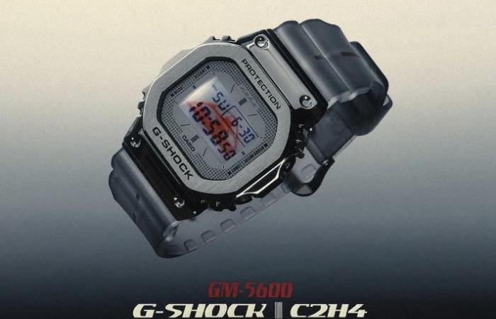 Casio’s new G-Shock GM-5600 x C2H4 “Space Age” watch with stainless steel bezel will be released on January 9