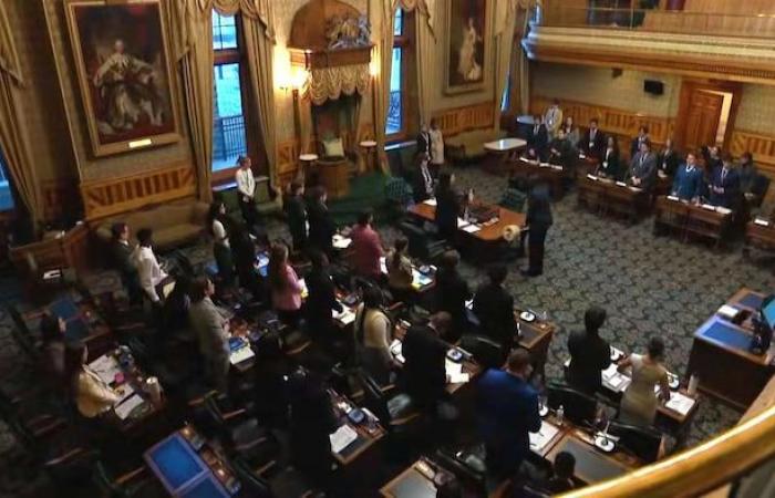 Young people cross swords at the 10th Youth Parliament in Acadia