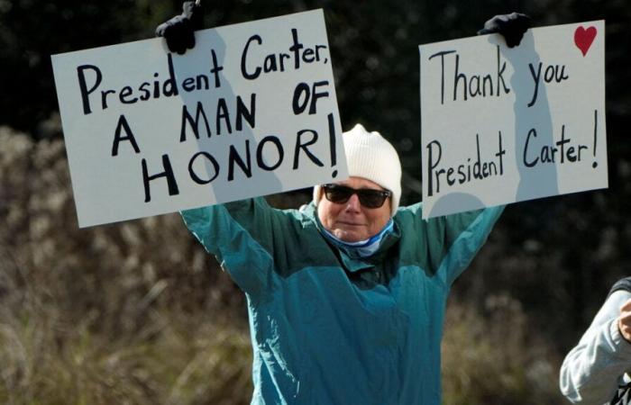 United States: the tribute to Jimmy Carter began at his home in Georgia