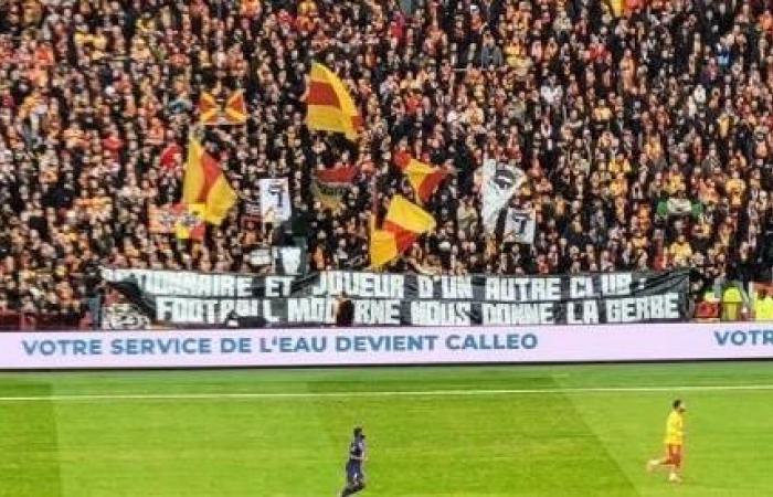 “Modern football gives us the wreath”, the banner of the Lensois supporters against Seko Fofana