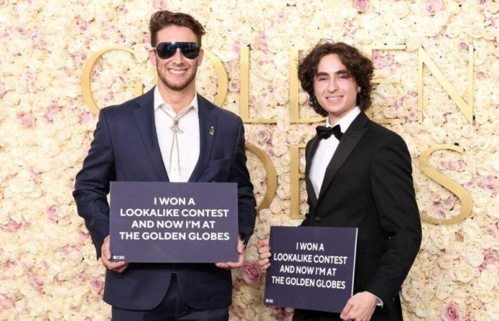 Golden Globes 2025: the winners of the lookalike competitions of Timothée Chalamet and Glen Powell, unexpected stars of the red carpet