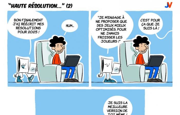 What resolutions for the new year 2025 of video games? LaPetitePelle draws JeuxVideo.com n°557