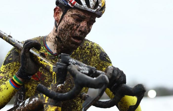 IN PICTURES. Cycling: impressive victory for Wout van Aert covered in mud, the Belgian wins cyclo-cross in difficult conditions