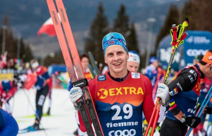 Cross-country skiing | Val di Fiemme: Hugo Lapalus at the foot of the podium at the top of Alpe Cermis, Simen Hegstad Krueger in maîtrise | Nordic Mag | N°1 Biathlon