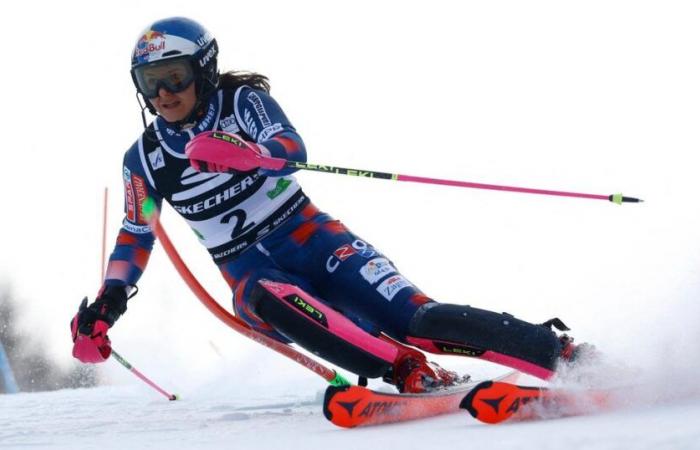 Ljutic leads the first round of the Kranjska Gora slalom, ahead of Holdener