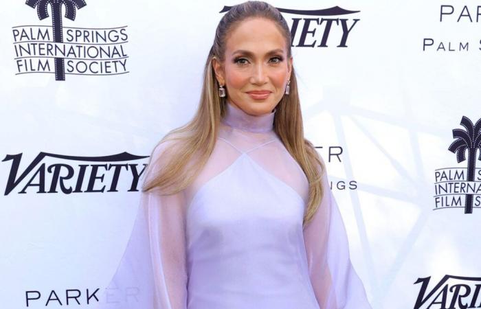 Jennifer Lopez Dazzles in Purple Dress at 2025 Palm Springs Film Festival