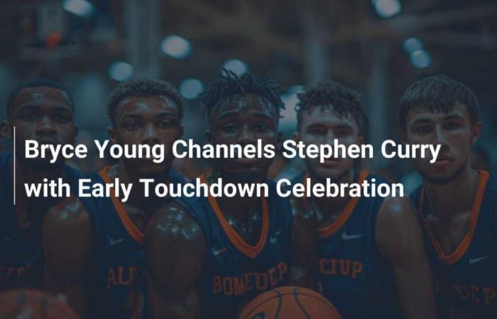 Bryce Young takes inspiration from Stephen Curry to celebrate touchdown at the start of the game