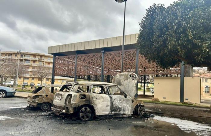 Two cars destroyed by fire in the middle of the night in Propriano