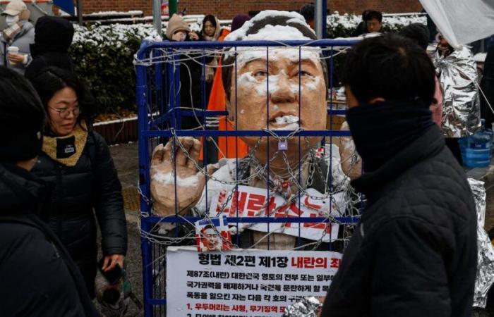 protests in the snow the day before the deadline to arrest Yoon