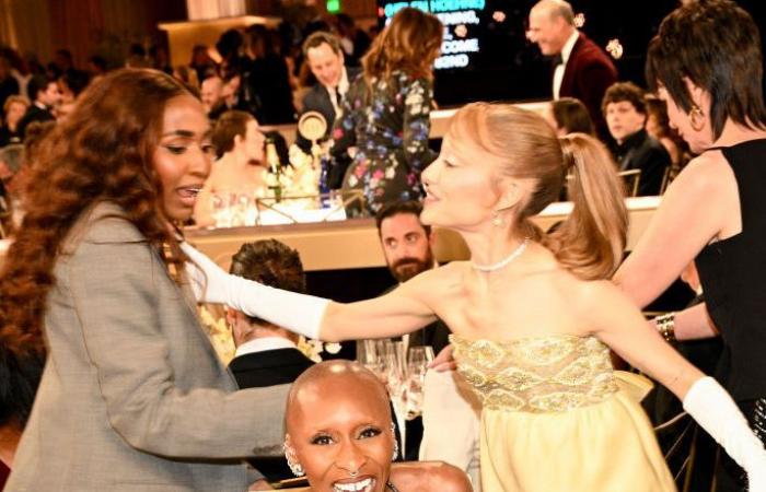 See the Incredible BTS Photos of Ariana Grande & Cynthia Erivo at the Golden Globes