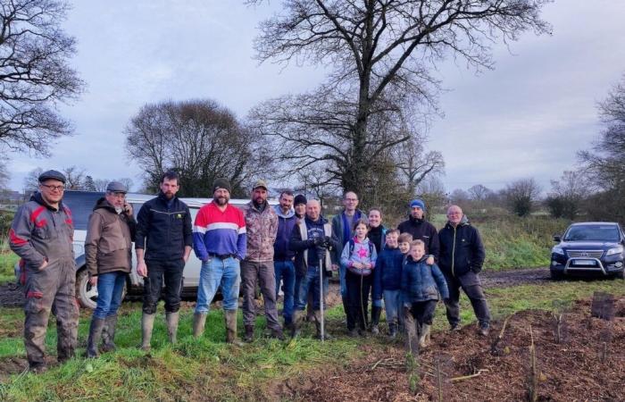 children plant trees for biodiversity