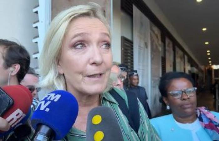 the government reconstruction plan “does not go far enough”, deplores Marine Le Pen upon her arrival on site