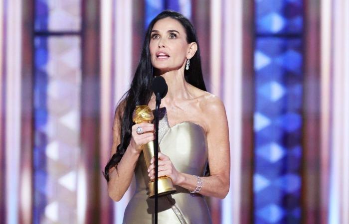 Demi Moore Wins Golden Globe Best Actress For Comedy or Musical