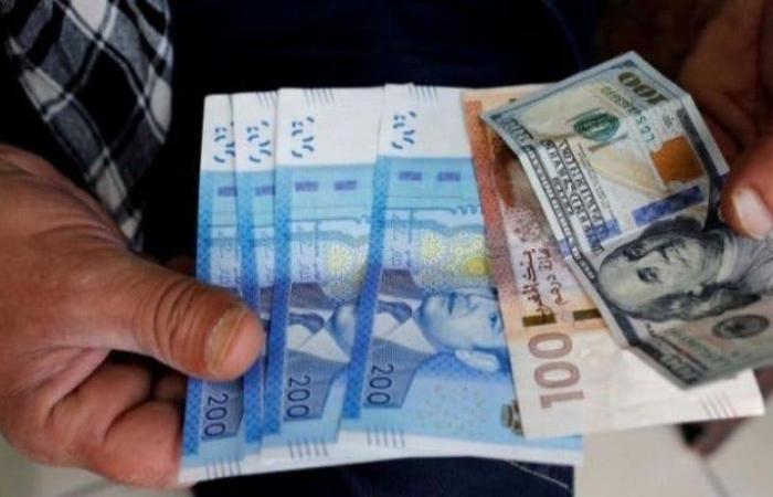 The dirham exchange rate fell against the dollar and the euro