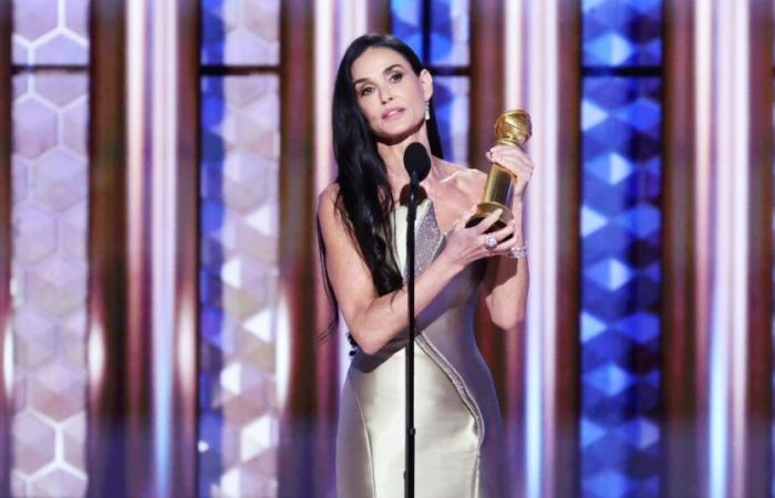 Demi Moore wins Golden Globe for ‘The Substance’