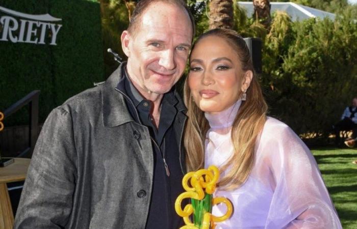 Jennifer Lopez and Ralph Fiennes Reunite at Creative Impact Awards