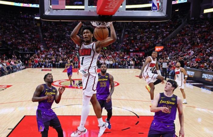 Amen Thompson thrives in starting role as Rockets hold off LeBron James, Lakers