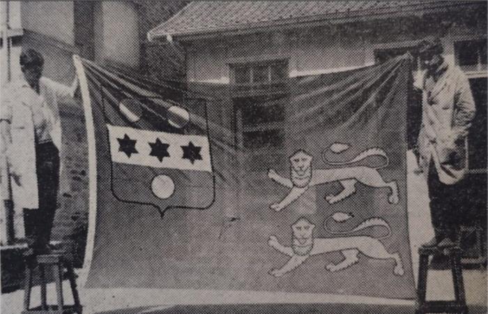 What did the first Cherbourg flag, created in 1963, look like?