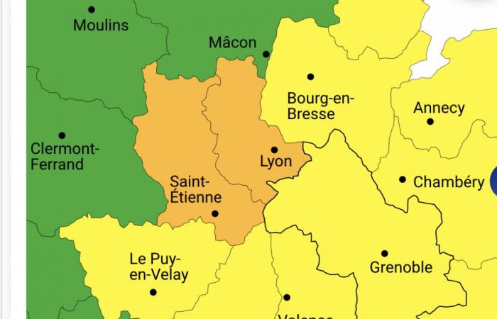 The Rhône and the Loire on orange alert for violent winds, since Sunday, 8 p.m., the Isère in yellow: two peaks expected, tonight and Monday afternoon