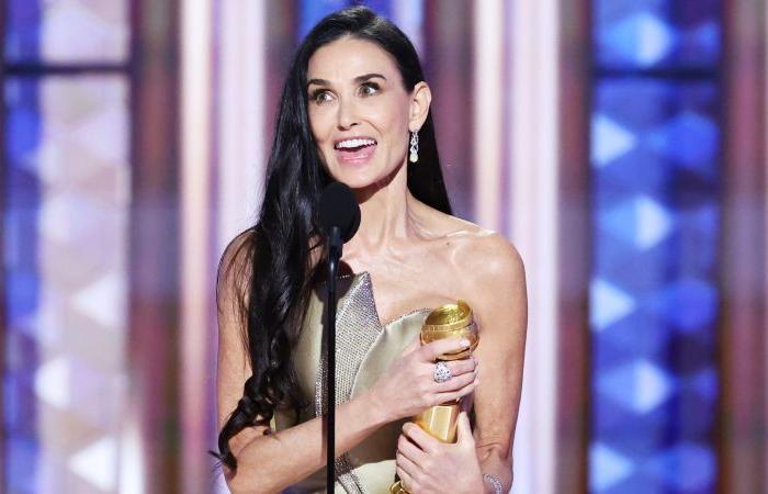 Demi Moore wins her first award for acting: ‘I’m just in shock right now’