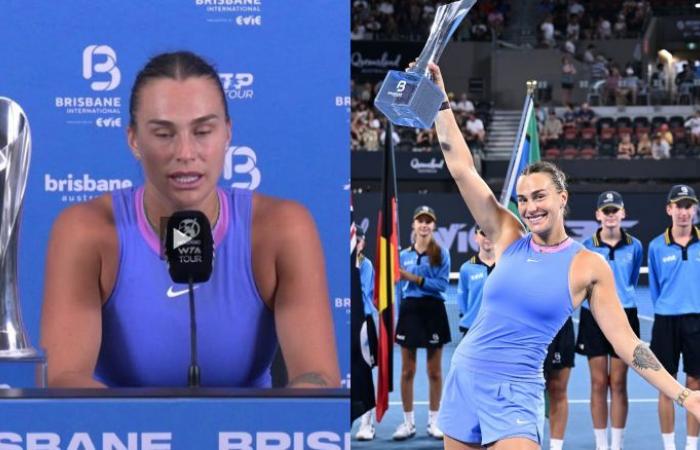 Tennis. WTA – Brisbane – Aryna Sabalenka, titled: “My secret? I have fun outside