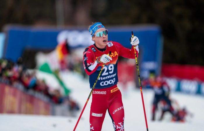 Cross-country skiing | Val di Fiemme: Hugo Lapalus at the foot of the podium at the top of Alpe Cermis, Simen Hegstad Krueger in maîtrise | Nordic Mag | N°1 Biathlon