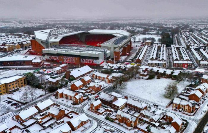 Premier League: the Liverpool-Manchester United clash finally maintained despite snowfall