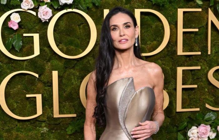 Demi Moore mesmerizes in a gold dress straight out of the future