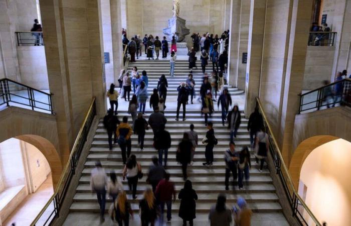 Despite the Olympics break, the Louvre was full of visitors