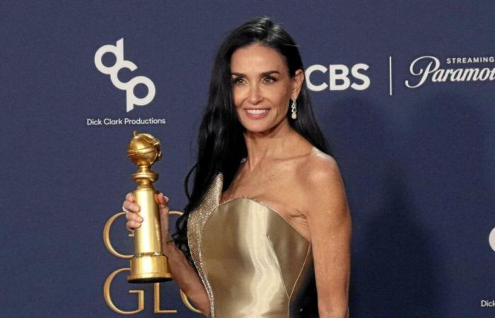 Demi Moore receives her first Golden Globe