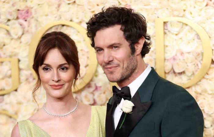 Adam Brody and Leighton Meester Attend 2025 Golden Globe Awards