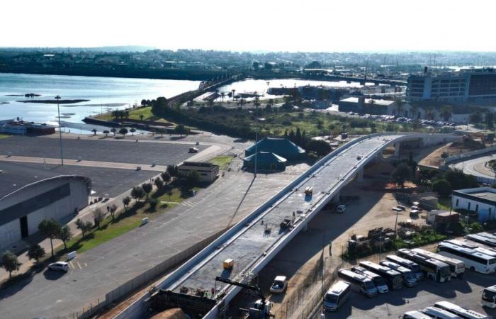 A new railway viaduct takes shape in Portimão