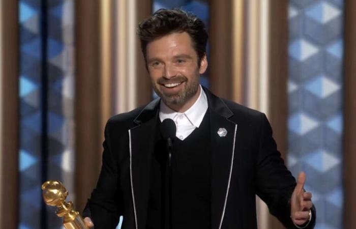 Sebastian Stan Shouts Out Girlfriend Annabelle Wallis in 2025 Golden Globes Win