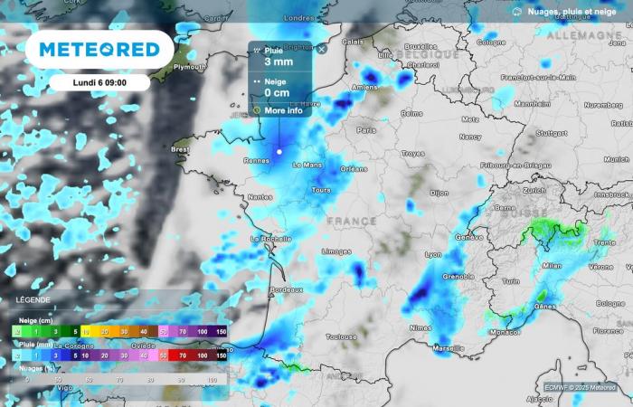 very heavy rain forecast in France in connection with storm Floriane. What do our maps show?