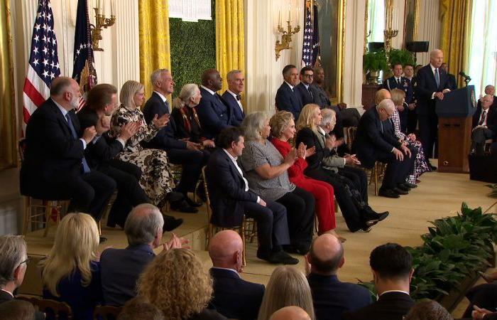 Biden holds final Medal of Freedom ceremony, honoring Hillary Clinton, Bono and more