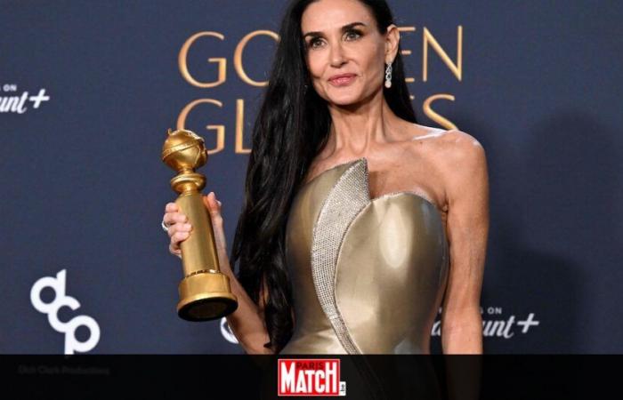 After 45 years of career, Demi Moore receives the first prize of her life at the Golden Globes: “I’m in shock”