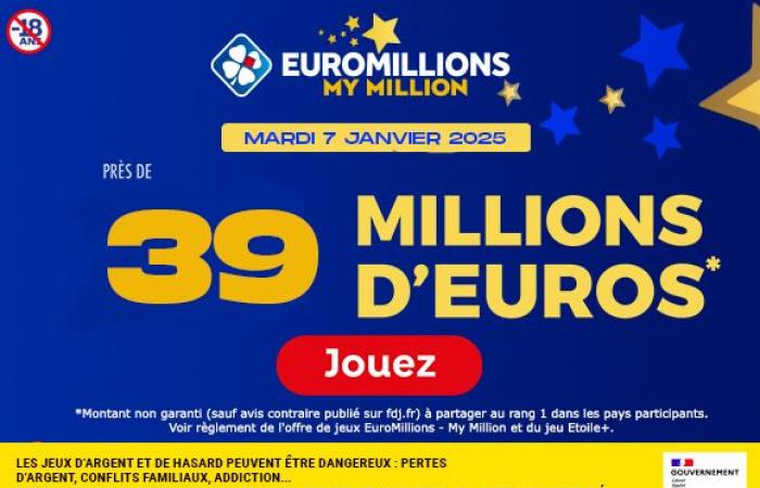 EuroMillions Tuesday January 7, 2025: 39 million euros to be won! – FDJ