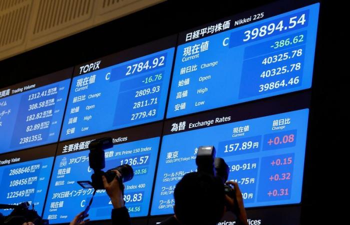 Asian stocks worried, dollar upbeat ahead of data deluge