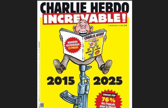 The very strong drawing of Charlie Hebdo, 10 years after the terrorist attack