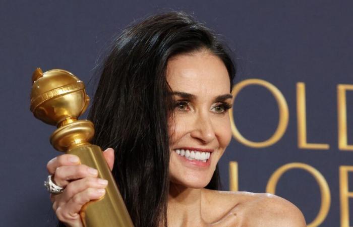 Demi Moore wins the Golden Globe for best actress