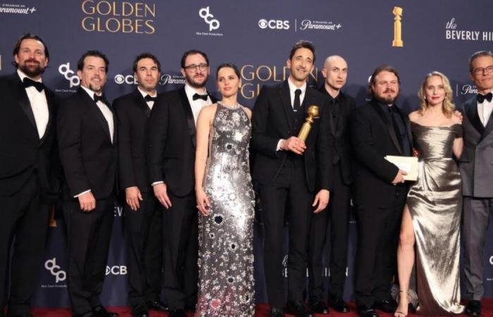 Crowned best dramatic film, The Brutalist triumphs at the Golden Globes