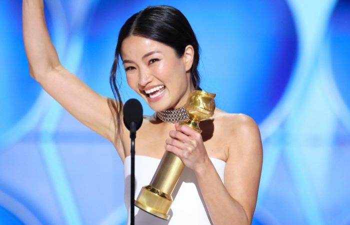 Anna Sawai Wins at Golden Globes, Shouts Out Kathy Bates in Speech