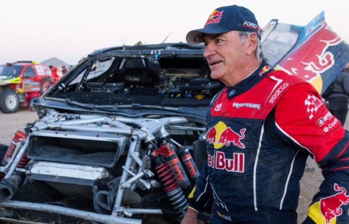 four-time rally winner and defending champion, Carlos Sainz forced to retire