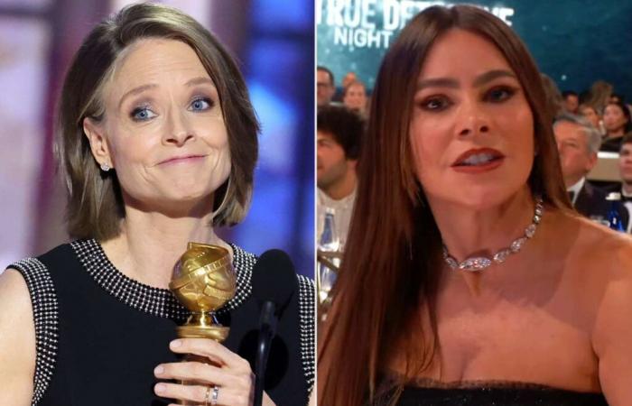 Jodie Foster Jokingly Heckled by Sofia Vergara as She Wins Golden Globe