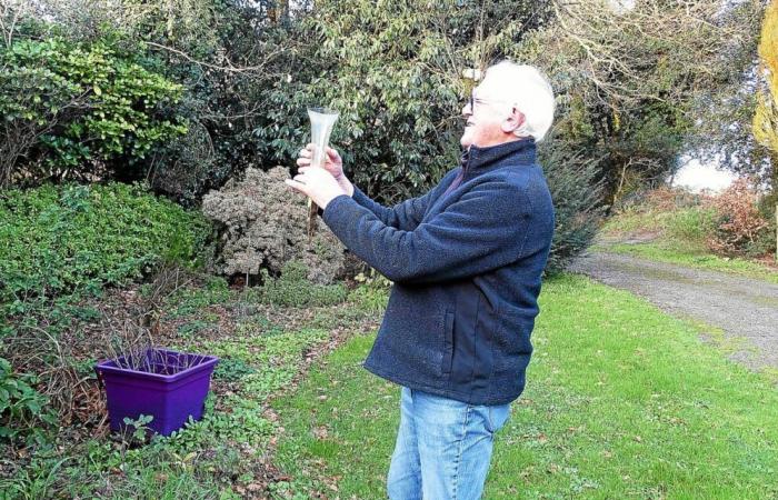 “In Commana, there is less one day in three this year”: this resident records the rainfall in his garden every day