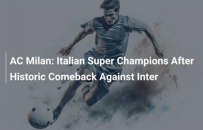 AC Milan: Italian Super Champions after a historic comeback against Inter