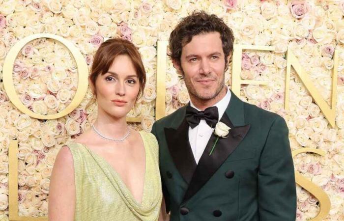 Adam Brody and Leighton Meester Attend 2025 Golden Globe Awards